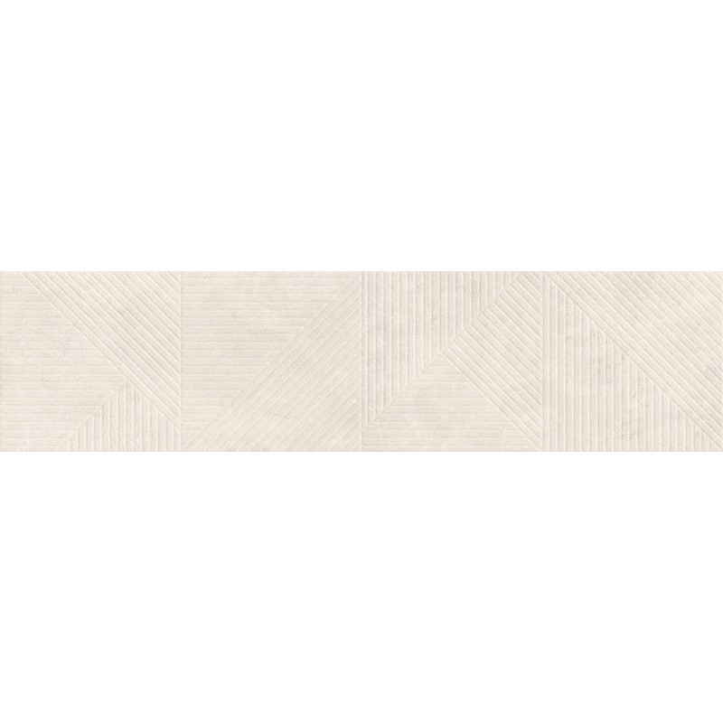 Mexen Magnifica Avenue Talc grès émaillé rectifié G1, carreau mural 120 x 30 cm, mat - TL707-120-030-52