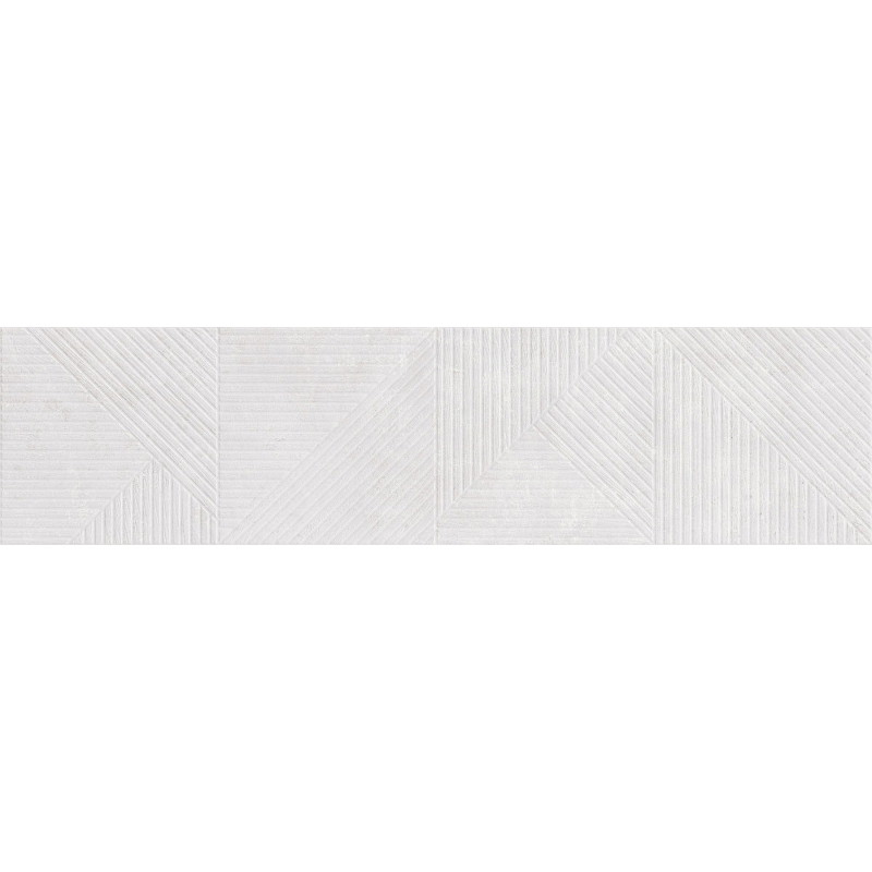Mexen Magnifica Avenue Bianco grès émaillé rectifié G1, carrelage mural 120 x 30 cm, mat - TL707-120-030-53