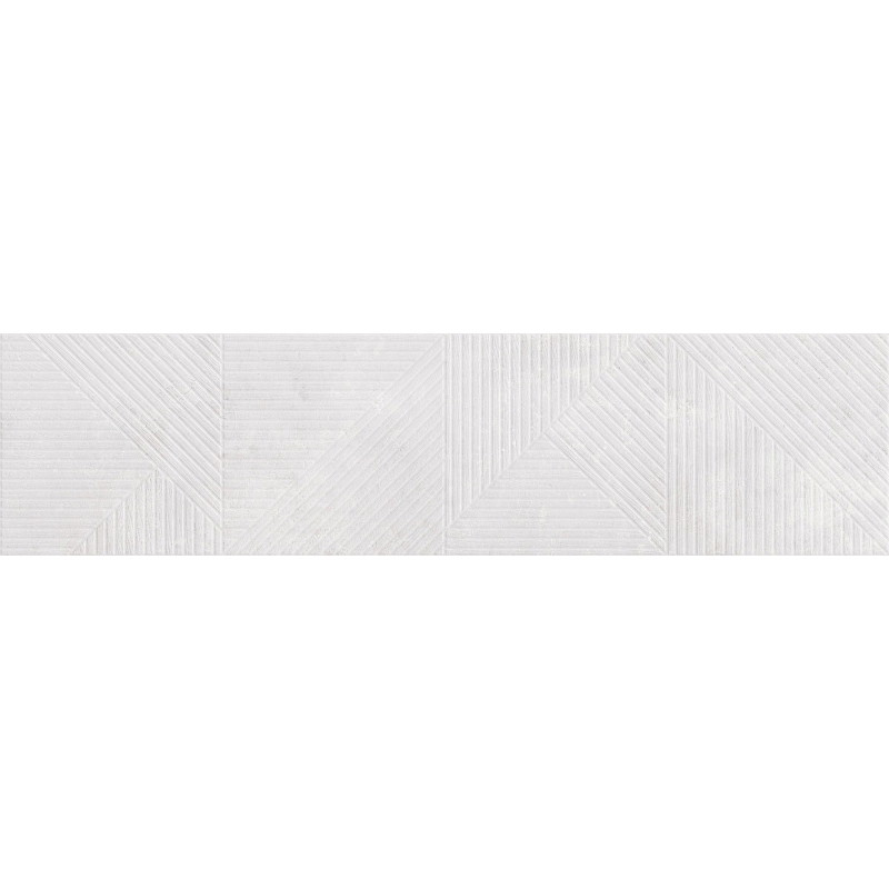 Mexen Magnifica Avenue Bianco grès émaillé rectifié G1, carrelage mural 120 x 30 cm, mat - TL707-120-030-53