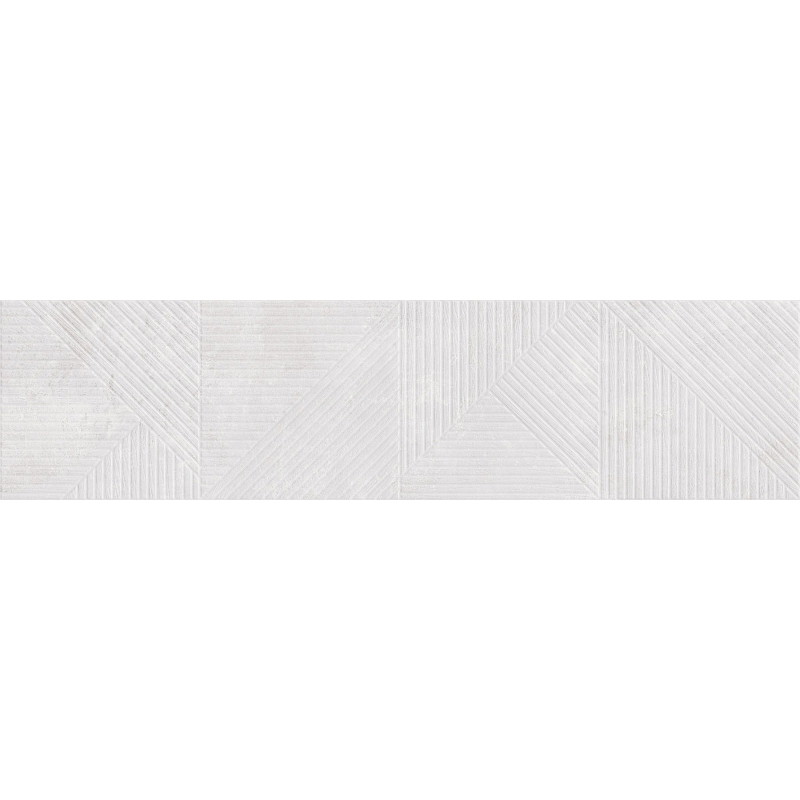 Mexen Magnifica Avenue Bianco grès émaillé rectifié G1, carrelage mural 120 x 30 cm, mat - TL707-120-030-53
