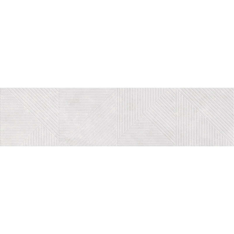 Mexen Magnifica Avenue Bianco grès émaillé rectifié G1, carrelage mural 120 x 30 cm, mat - TL707-120-030-53
