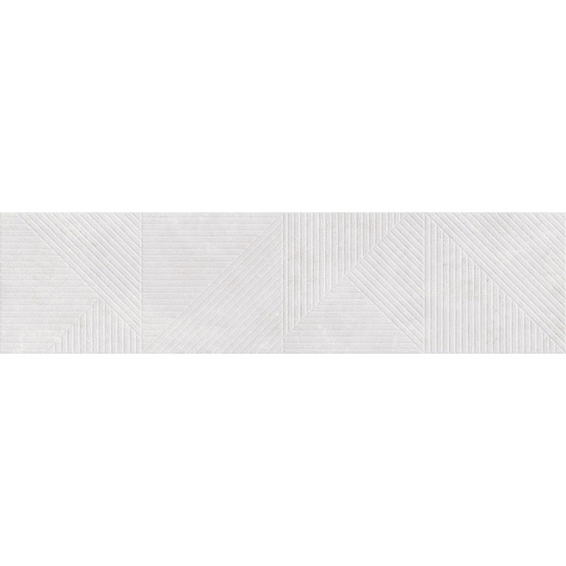 Mexen Magnifica Avenue Bianco grès émaillé rectifié G1, carrelage mural 120 x 30 cm, mat - TL707-120-030-53