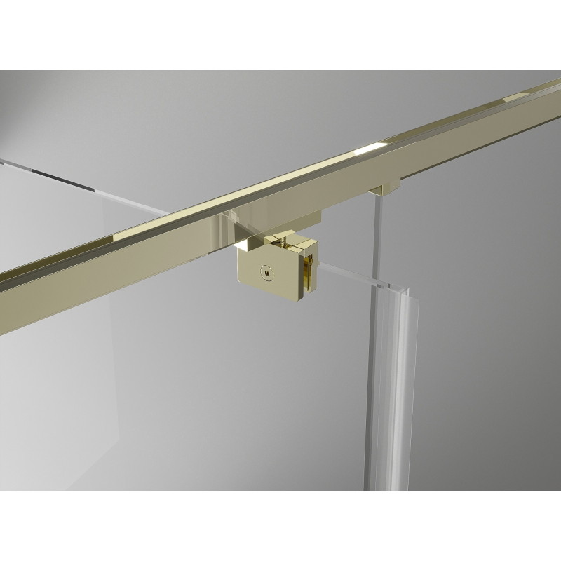 Mexen Exo-R 3S cabine de douche 3 parois pivotante 90 x 95 cm, transparent, or - 819-090-095-50-00-3S