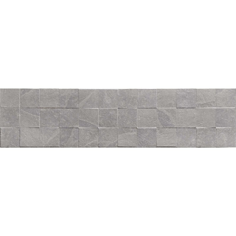 Mexen Icon Lyon Grigio grès émaillé rectifié G1, carreau mural 120 x 30 cm, mat - TL712-120-030-51