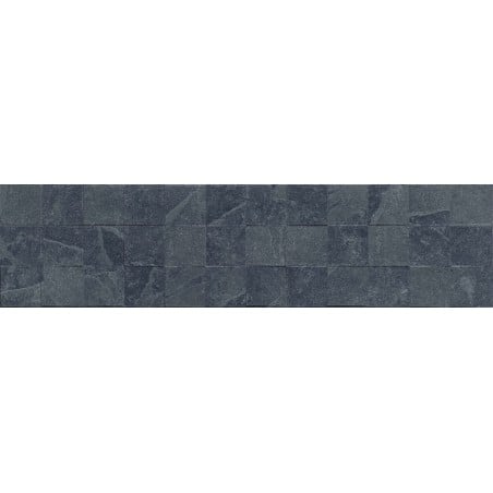 Mexen Icon Lyon Nero grès émaillé rectifié G1, carreau mural 120 x 30 cm, mat - TL712-120-030-52