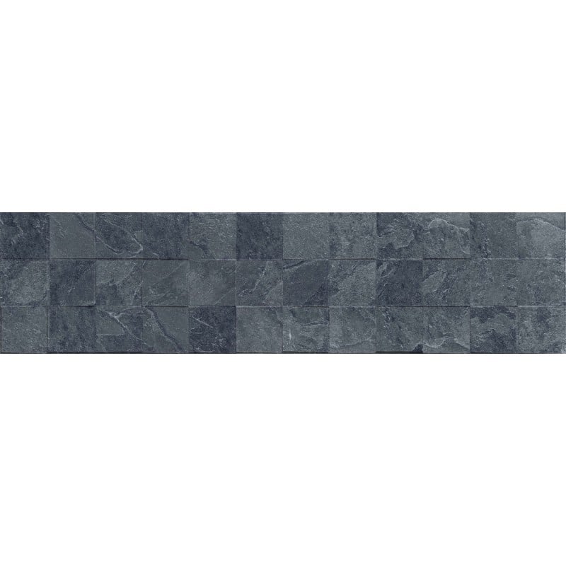 Mexen Icon Lyon Nero grès émaillé rectifié G1, carreau mural 120 x 30 cm, mat - TL712-120-030-52