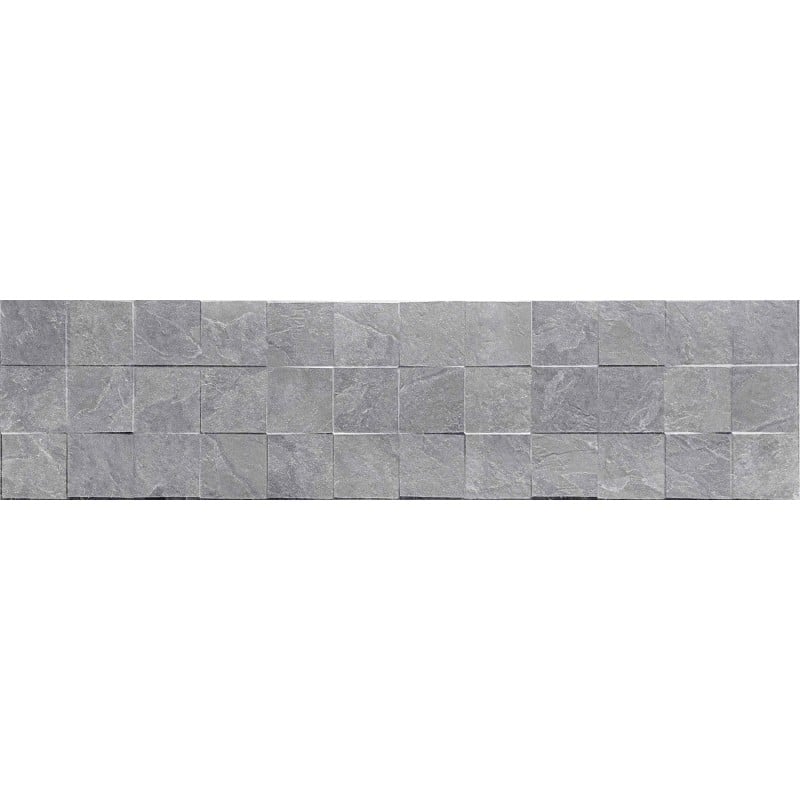 Mexen Icon Lyon Gris grès émaillé rect. G1, carreau mural 120 x 30 cm, mat - TL712-120-030-54