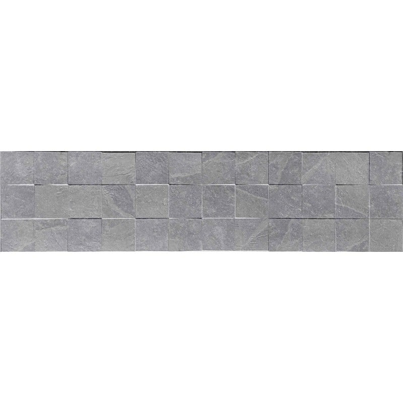 Mexen Icon Lyon Gris grès émaillé rect. G1, carreau mural 120 x 30 cm, mat - TL712-120-030-54