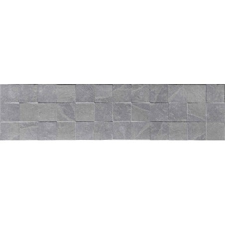 Mexen Icon Lyon Gris grès émaillé rect. G1, carreau mural 120 x 30 cm, mat - TL712-120-030-54