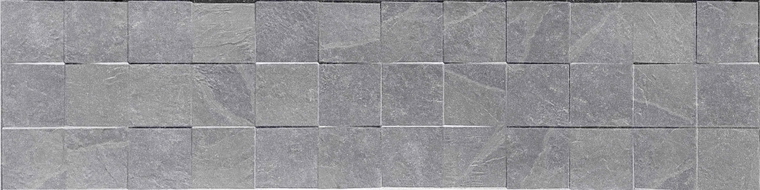 Mexen Icon Lyon Gris grès émaillé rect. G1, carreau mural 120 x 30 cm, mat - TL712-120-030-54