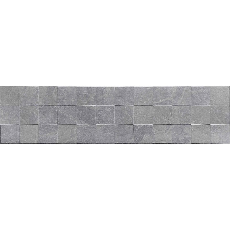 Mexen Icon Lyon Gris grès émaillé rect. G1, carreau mural 120 x 30 cm, mat - TL712-120-030-54