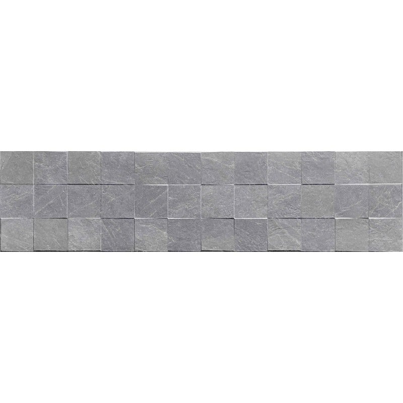 Mexen Icon Lyon Gris grès émaillé rect. G1, carreau mural 120 x 30 cm, mat - TL712-120-030-54
