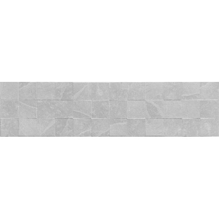 Mexen Icon Lyon Silver grès émaillé rectifié G1, carreau mural 120 x 30 cm, mat - TL712-120-030-55