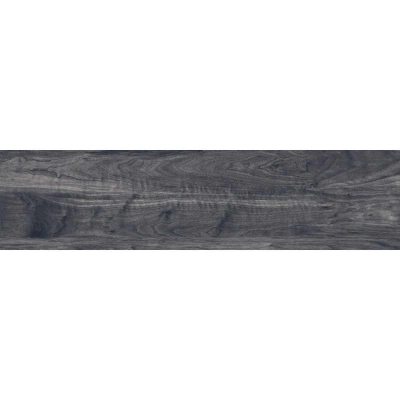 Mexen Riga Gres noir émaillé rectifié G1, carreau effet bois pour sol et mur 120 x 30 cm, mat - TL713-120-030-00