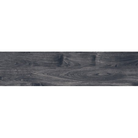 Mexen Riga Gres noir émaillé rectifié G1, carreau effet bois pour sol et mur 120 x 30 cm, mat - TL713-120-030-00