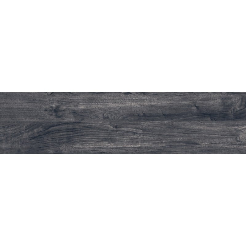 Mexen Riga Gres noir émaillé rectifié G1, carreau effet bois pour sol et mur 120 x 30 cm, mat - TL713-120-030-00