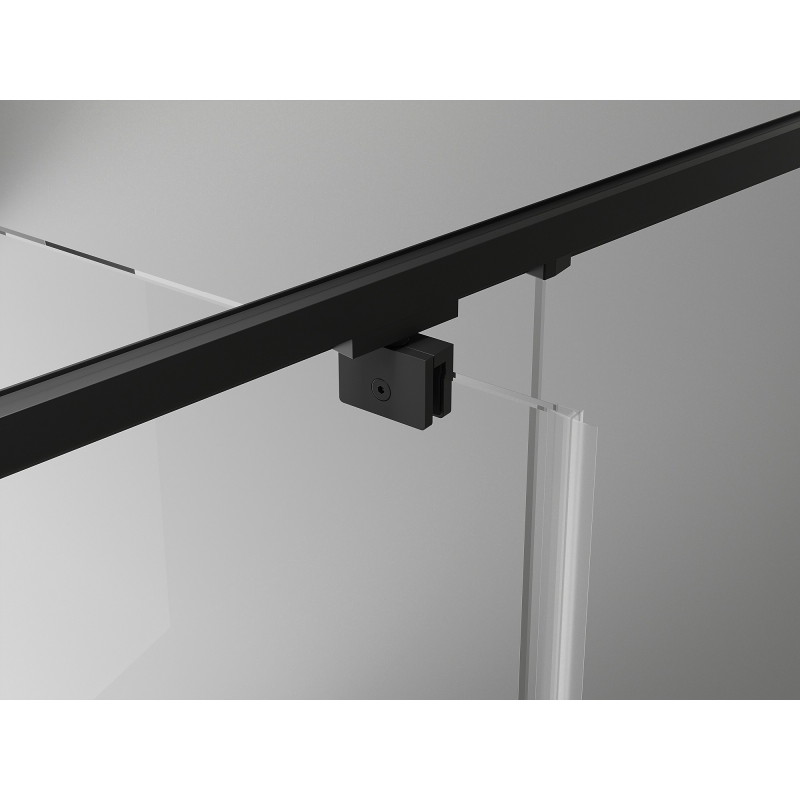Mexen Exo-R 3S cabine de douche à 3 parois pivotante 155 x 70 cm, transparente, noire - 819-155-070-70-00-3S