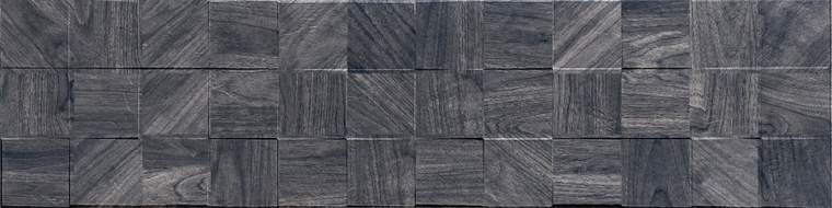 Mexen Riga Lyon Black grès émaillé rectifié G1, carreau mural effet bois 120 x 30 cm, mat - TL713-120-030-50