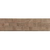 Mexen Riga Lyon Brown grès émaillé rectifié G1, carreau mural effet bois 120 x 30 cm, mat - TL713-120-030-51