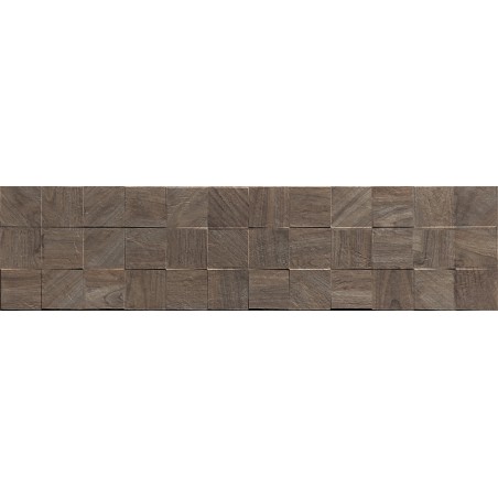 Mexen Riga Lyon Choco grès émaillé rect. G1, carreau mural aspect bois 120 x 30 cm, mat - TL713-120-030-52