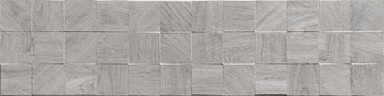 Mexen Riga Lyon Grey grès émaillé rect. G1, carreau mural aspect bois 120 x 30 cm, mat - TL713-120-030-54