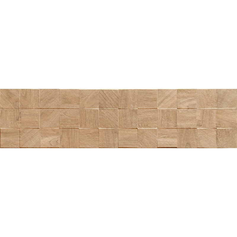 Mexen Riga Lyon Honey grès émaillé rect. G1, carreau mural effet bois 120 x 30 cm, mat - TL713-120-030-56