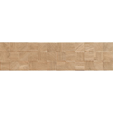 Mexen Riga Lyon Honey grès émaillé rect. G1, carreau mural effet bois 120 x 30 cm, mat - TL713-120-030-56