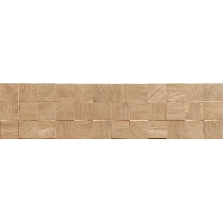 Mexen Riga Lyon Honey grès émaillé rectifié. G1, carreau mural à aspect bois 120 x 30 cm, mat - TL713-120-030-56