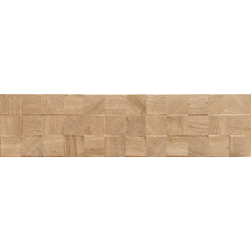 Mexen Riga Lyon Honey grès émaillé rect. G1, carreau mural effet bois 120 x 30 cm, mat - TL713-120-030-56