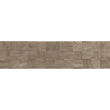Mexen Riga Lyon Natural grès émaillé rectifié G1, carreau mural effet bois 120 x 30 cm, mat - TL713-120-030-57
