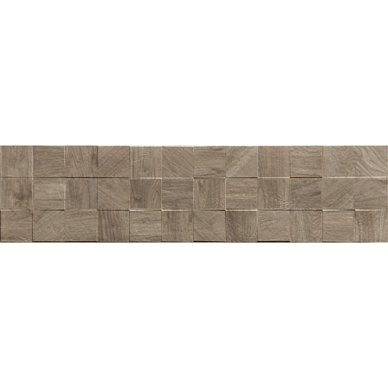 Mexen Riga Lyon Natural grès émaillé rectifié G1, carreau mural effet bois 120 x 30 cm, mat - TL713-120-030-57
