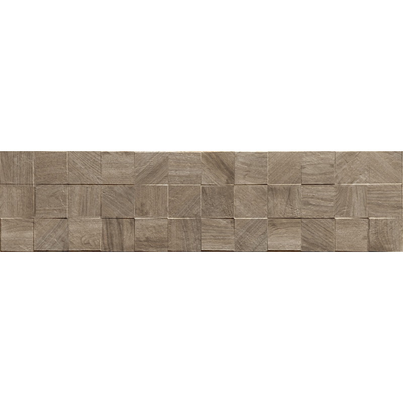 Mexen Riga Lyon Natural grès émaillé rectifié G1, carreau mural effet bois 120 x 30 cm, mat - TL713-120-030-57