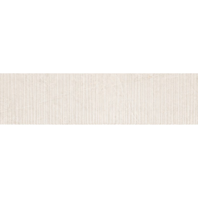 Mexen Flamingo Mayolica Bianco grès émaillé rectifié G1, carreau mural 120 x 30 cm, carving - TL715-120-030-50