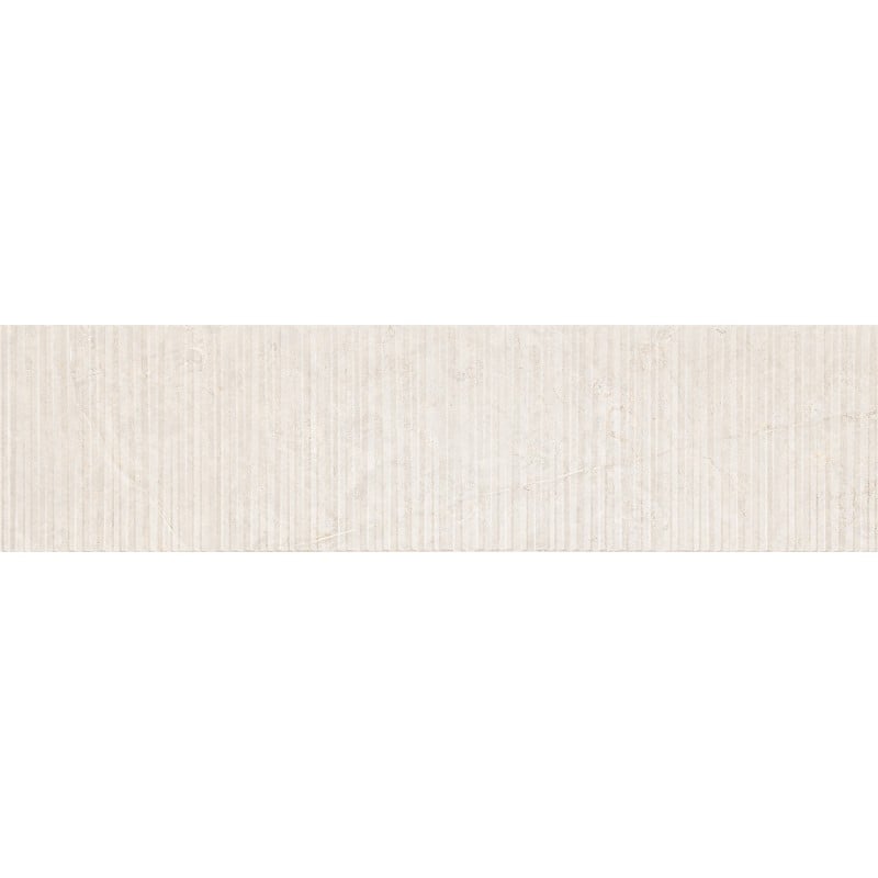 Mexen Flamingo Mayolica Bianco grès émaillé rectifié G1, carreau mural 120 x 30 cm, carving - TL715-120-030-50