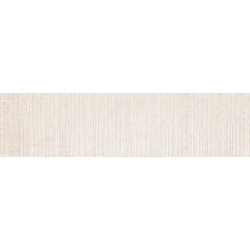 Mexen Flamingo Mayolica Bianco grès émaillé rectifié G1, carreau mural 120 x 30 cm, carving - TL715-120-030-50