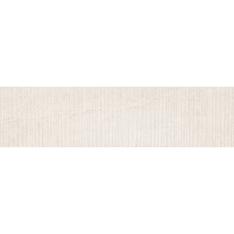 Mexen Flamingo Mayolica Bianco grès émaillé rectifié G1, carreau mural 120 x 30 cm, carving - TL715-120-030-50
