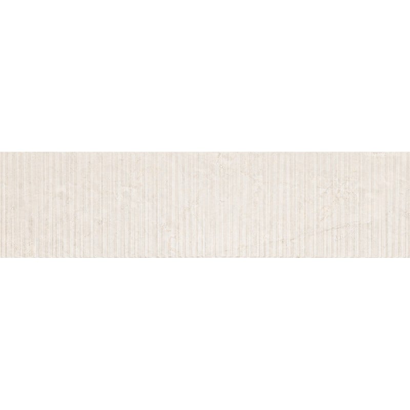 Mexen Flamingo Mayolica Bianco grès émaillé rectifié G1, carreau mural 120 x 30 cm, carving - TL715-120-030-50