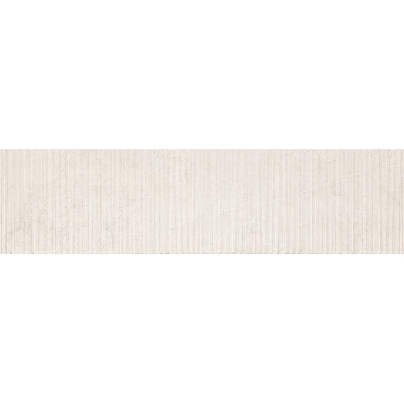 Mexen Flamingo Mayolica Bianco grès émaillé rectifié G1, carreau mural 120 x 30 cm, carving - TL715-120-030-50