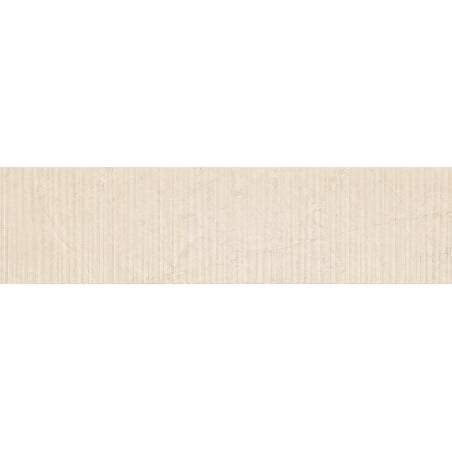 Mexen Flamingo Mayolica Crema grès émaillé rectifié G1, carreau mural 120 x 30 cm, carving - TL715-120-030-51