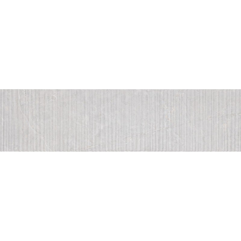 Mexen Flamingo Mayolica Gris grès émaillé rectifié G1, carreau mural 120 x 30 cm, carving - TL715-120-030-52