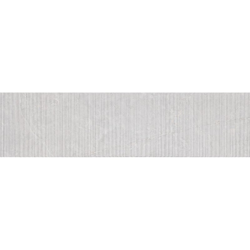 Mexen Flamingo Mayolica Gris grès émaillé rectifié G1, carreau mural 120 x 30 cm, sculpture - TL715-120-030-52