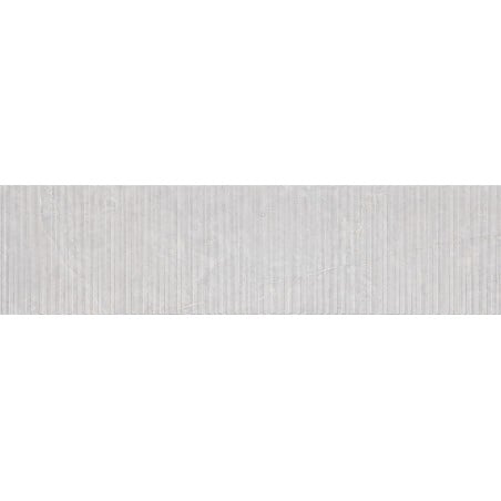 Mexen Flamingo Mayolica Gris grès émaillé rectifié G1, carreau mural 120 x 30 cm, sculpture - TL715-120-030-52