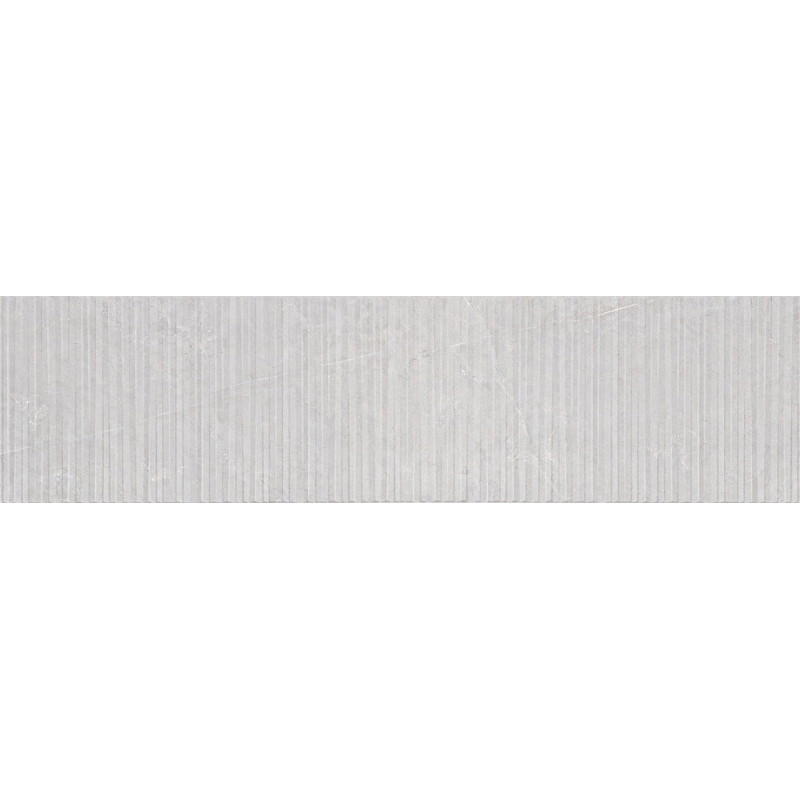 Mexen Flamingo Mayolica Gris grès émaillé rectifié G1, carreau mural 120 x 30 cm, sculpture - TL715-120-030-52