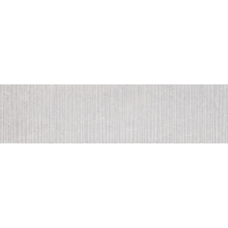 Mexen Flamingo Mayolica Gris grès émaillé rectifié G1, carreau mural 120 x 30 cm, sculpture - TL715-120-030-52