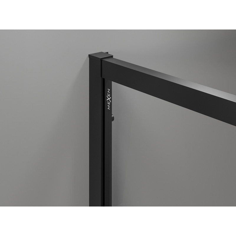 Mexen Exo-R 3S cabine de douche à 3 parois pivotante 120 x 85 cm, transparente, noire - 819-120-085-70-00-3S