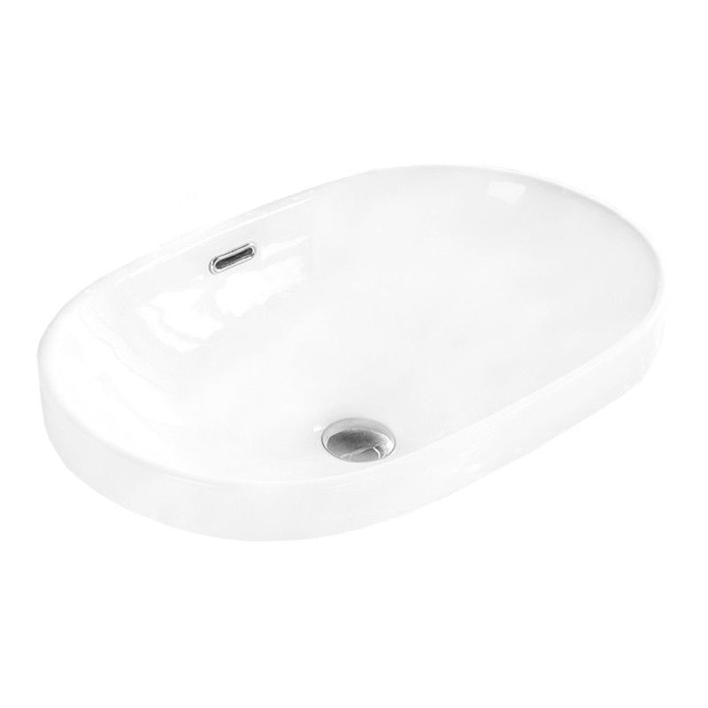 Mexen Viki lavabo encastré dans le comptoir 61 x 40 cm, Blanc - 25356100