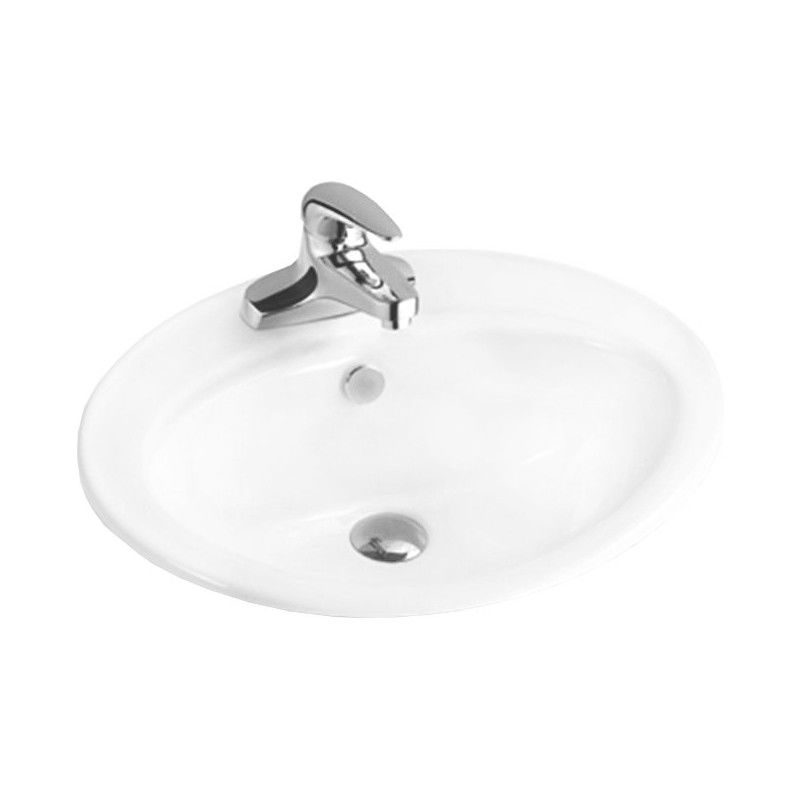 Mexen Selma lavabo encastré dans le comptoir 56 x 46 cm, Blanc - 25085600