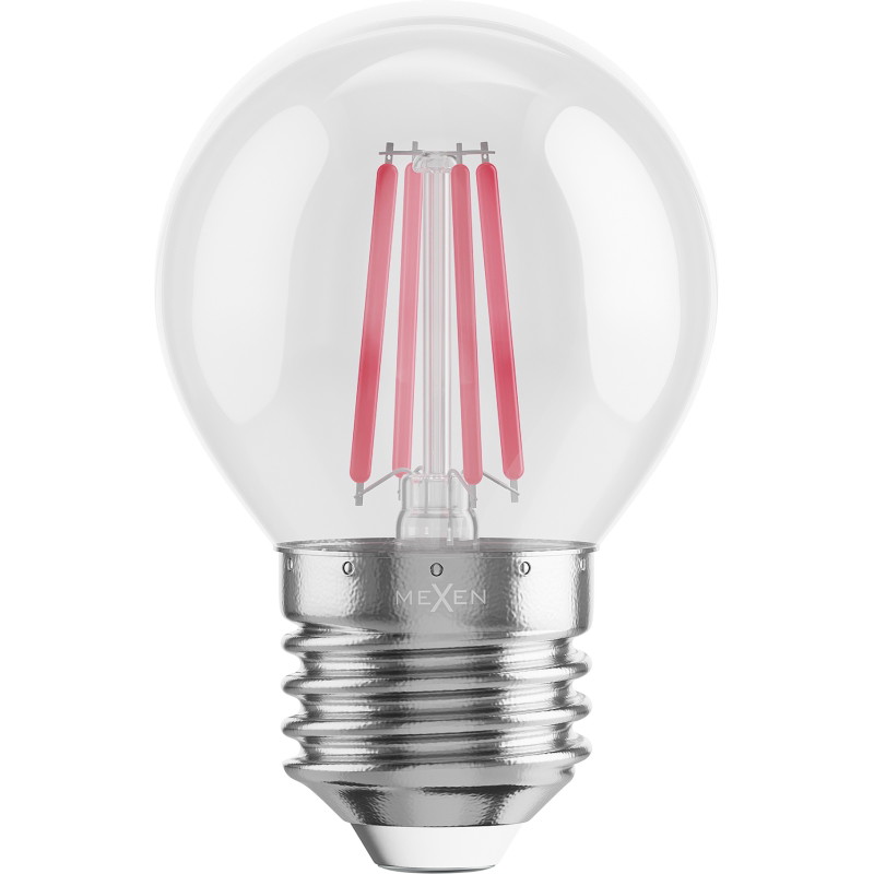 Mexen Vintis 3x ampoule filament LED E27, G45, 4W, 55 lm, rouge - L156-E27-04XX-45x03