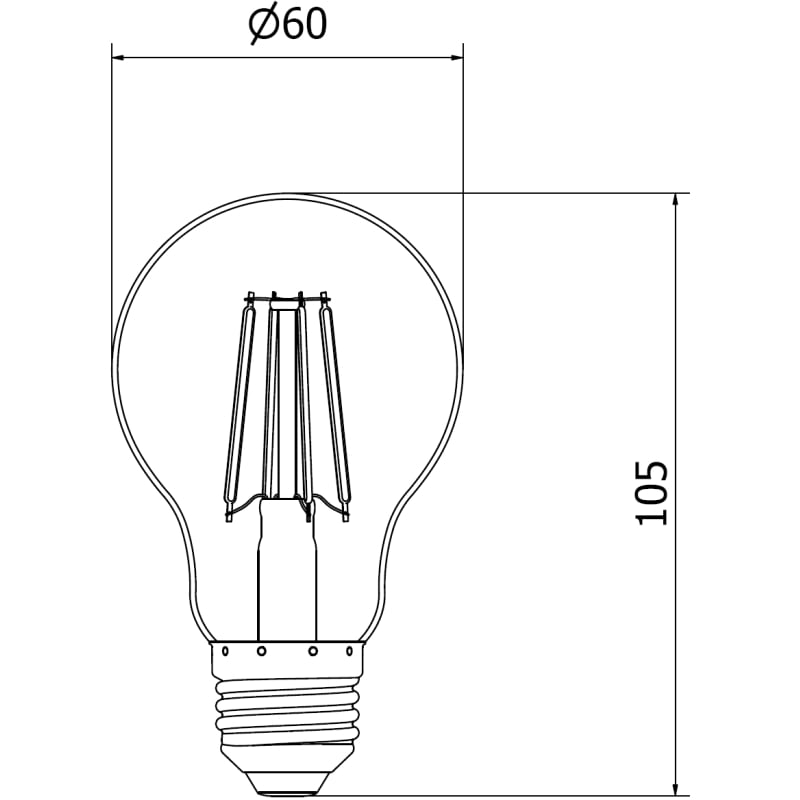 Mexen Vintis 6x Ampoule à filament LED E27, A60, 4W, 55 lm, bleu - L150-E27-04XX-47x06