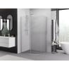Mexen Exo cabine de douche asymétrique semi-circulaire coulissante 120 x 80 cm, transparent, chrome - 8131-120-080-01-00